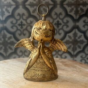 TRUE VINTAGE 1960s GOLD ANGEL MUSICAL FIGURE BY REUGE- MADE IN SWITZERLAND